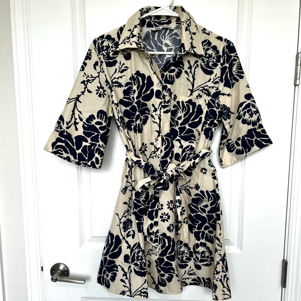 Zara mini shirt-style dress